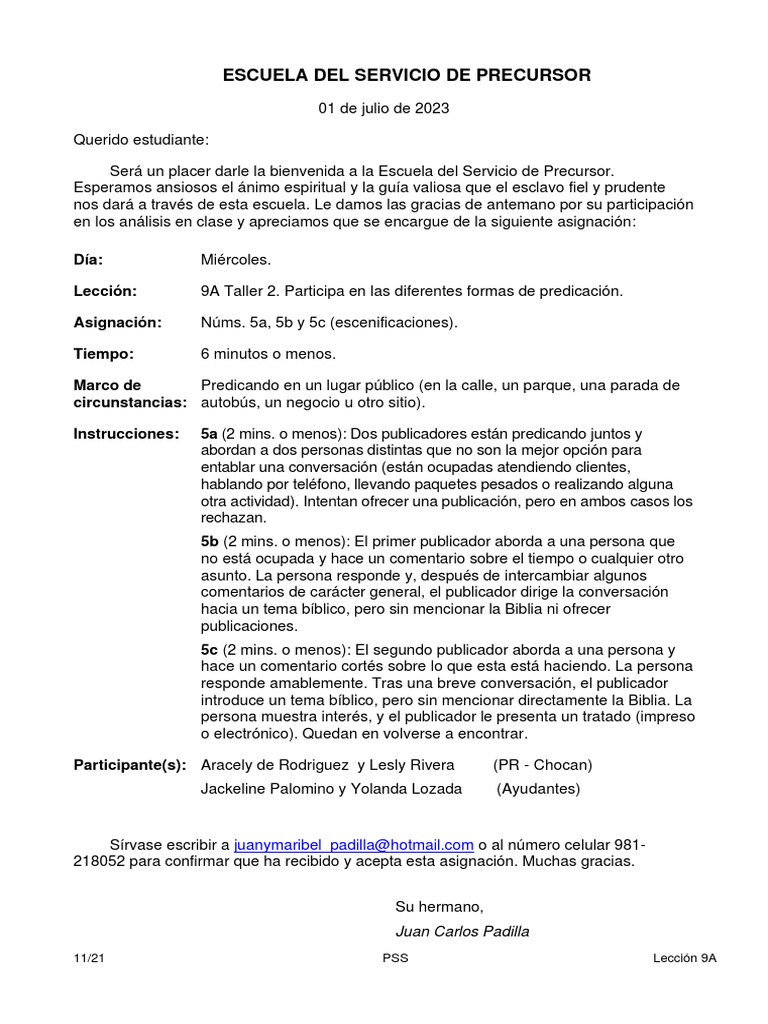 PSS Assignment Letter - S - 05 | PDF