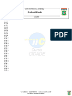 Gabarito Lista Matemática - Probabilidade