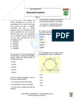 Lista Matemática - Geometria Plana