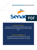 Produção Textual de Material Apoio Aplicada Ao Ensino Interativo Do Senac II