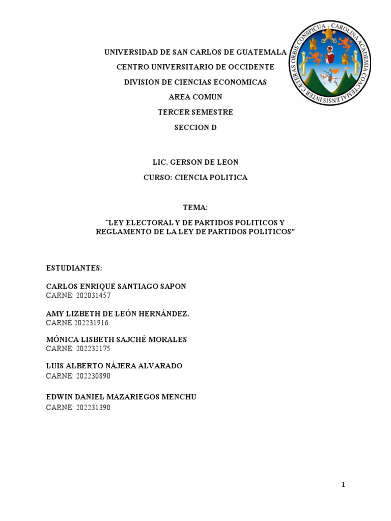 Ley de Partidos Politicos PDF Partidos políticos Gobierno