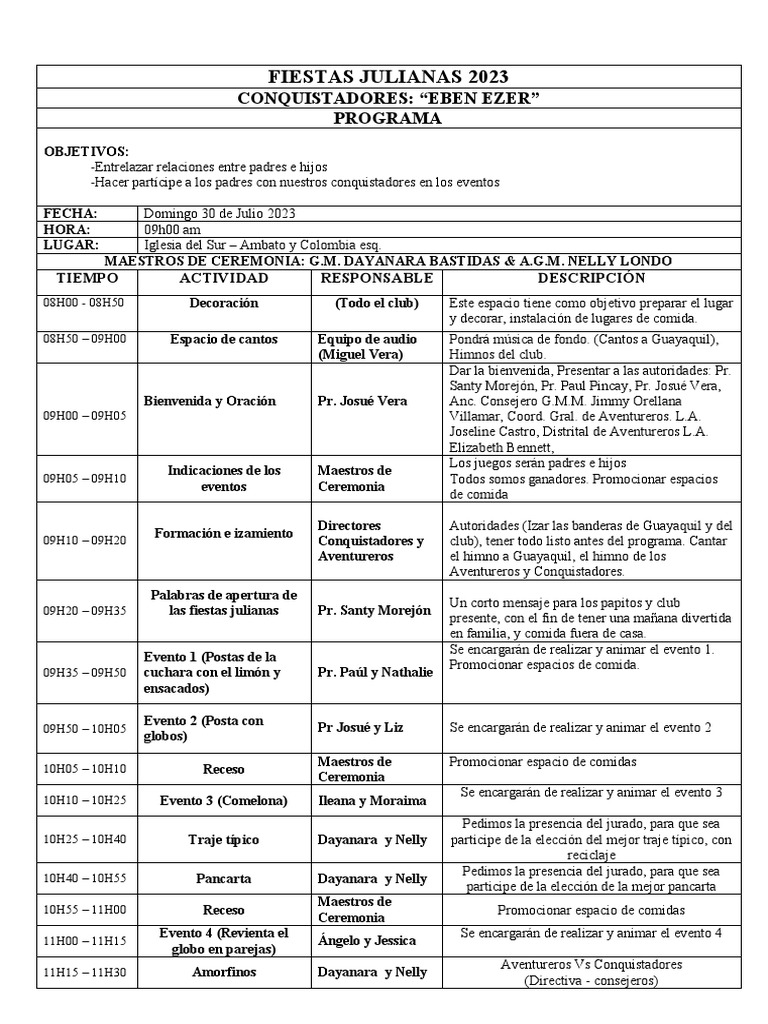Programa de la fiestas julianas eben ezer 1 pdf