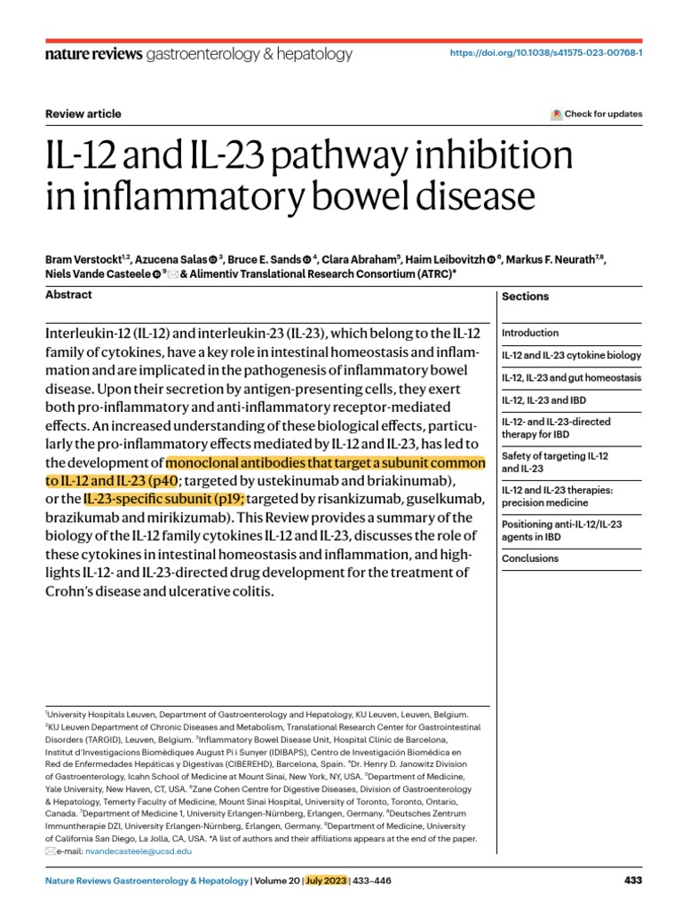 【机制】IL-12 and IL-23 Pathway Inhibition in Inflammatory Bowel Disease ...
