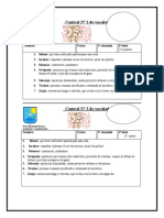 Control #2 de Vocabulario Sexto