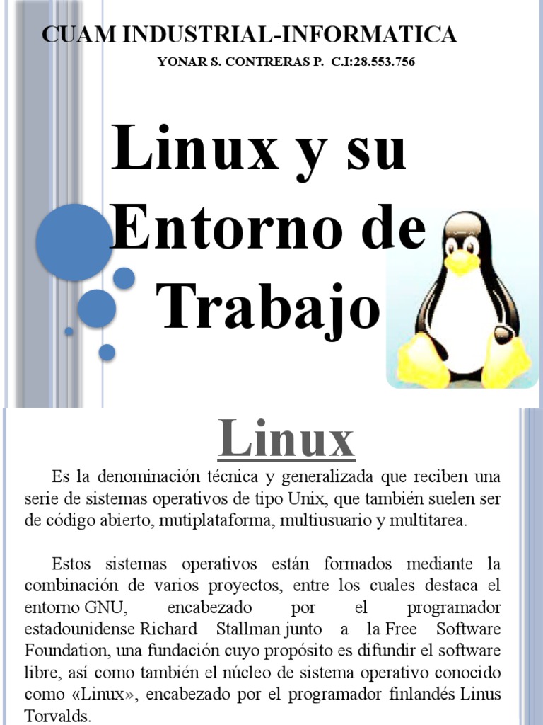 Introducción a Linux y su Entorno de Trabajo | PDF | Distribución de ...