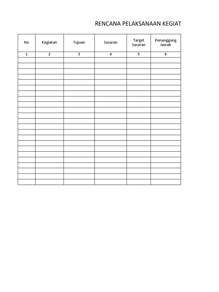 Contoh RPK Bulanan Puskesmas | PDF