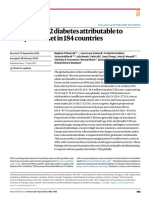 Incident Type 2 Diabetes Attributable To Suboptimal Diet in 184 Countries