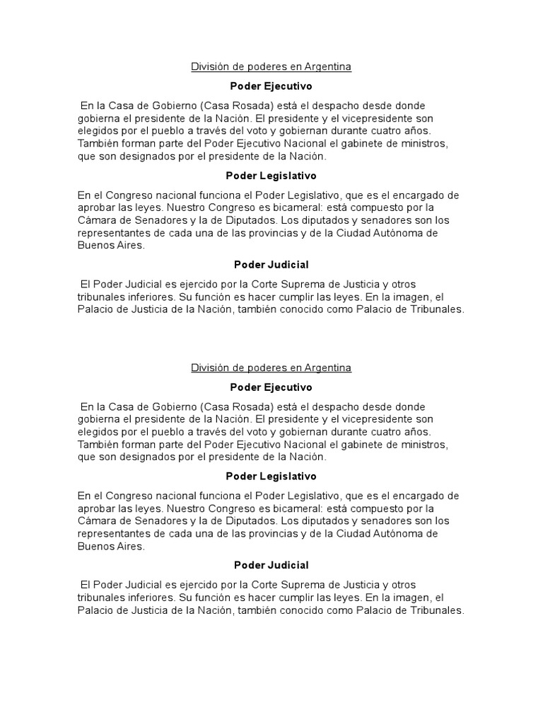 Estructura del Gobierno Argentino | PDF