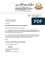 Surat Makluman Peperiksaan Akhir Tahun