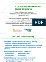 Stability of CdTe Cells With Different Device Structures 2014 - PVMRW - 41 - Sites