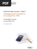 0452 Specimen Paper Answers Paper 2 (For Examination From 2020)