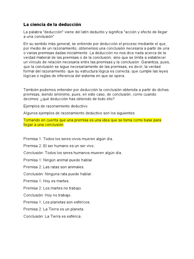 Ciencia de la Deducción en Filosofía | PDF | Filosofía | Ciencia y ...