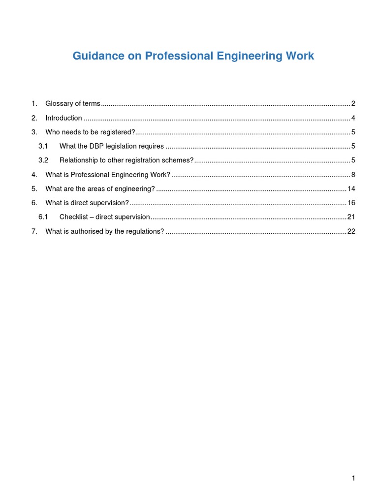 Professional Engineering Work Guidelines | PDF | Engineering | Engineer