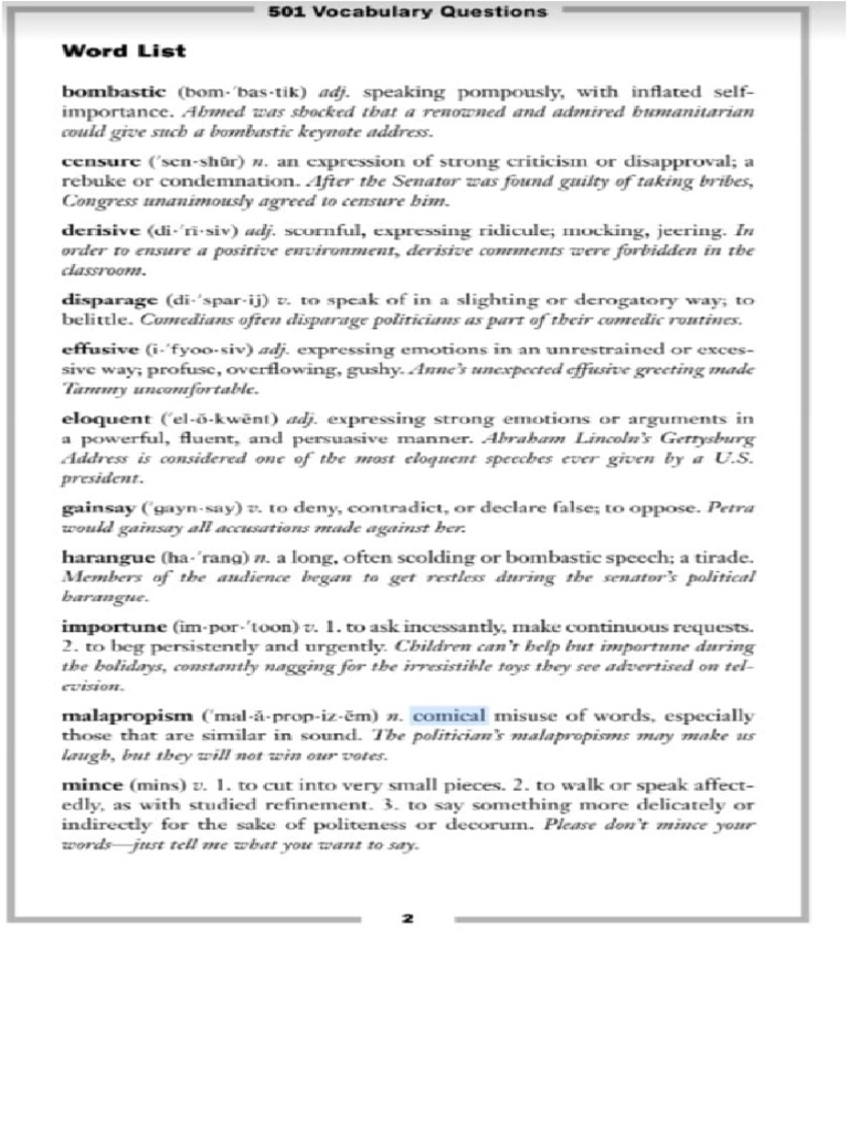 Word List | PDF