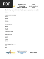 NMAT Inductive Reasoning Practice Questions Set 3