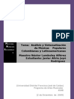 Análisis y Sistematización de Músicas Populares Lambulry Tarea