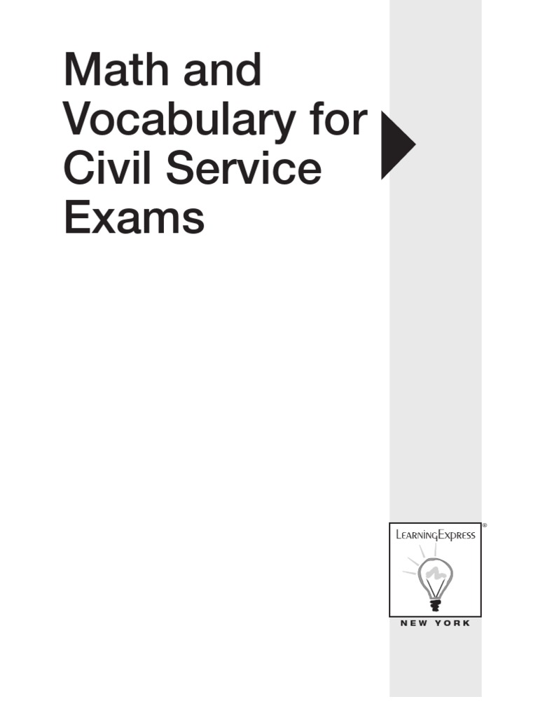 Math and Vocabulary For Civil Service Exams | PDF | Test (Assessment ...