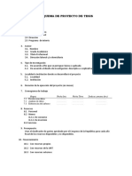 Esquema de Proyecto de Tesis