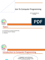 01-Introduction To Computer Programming