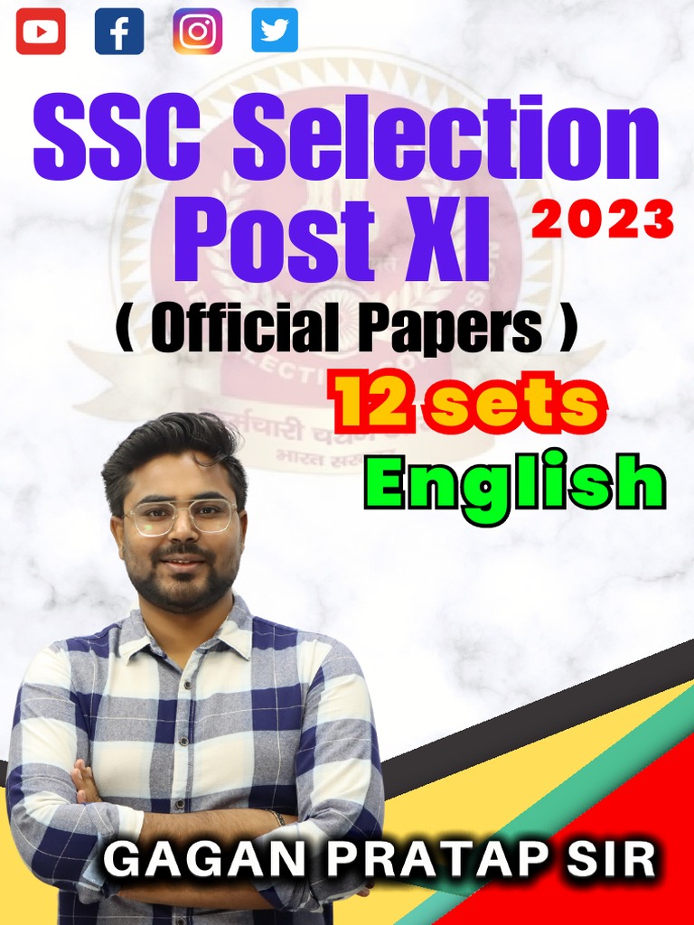 SSC Selection Post XI 2023 Questions 12 Sets in English PDF