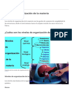 Niveles de Organización de La Materia (Con Ejemplos) - Toda Materia