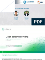 Tuesday 12pm - Li-Ion Battery Recycling - IHS Markit - Energy Storage Virtual Summit