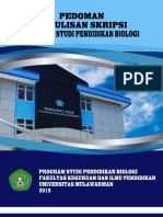 Pedoman Penulisan Skripsi Prodi Pendidikan Biologi Tahun 2019