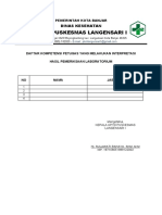 Petugas Yang Melakukan Interpretasi Hasil Pemeriksaan Lab