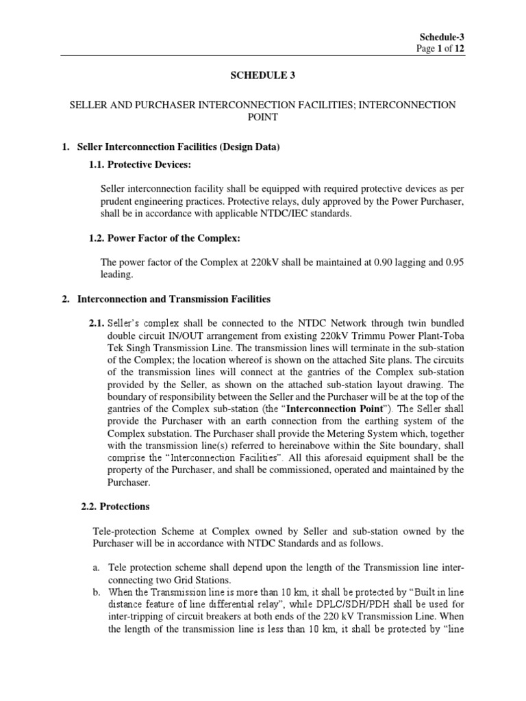 AEDB - RFP - Solar Projects - EPA SCH 3 | PDF | Transformer ...