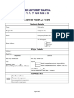 F5 Airport Pick Up Form