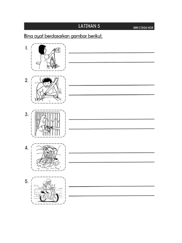 Bina Ayat Berdasarkan Gambar THN 3 | PDF