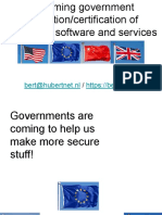 More IP Upcoming Government Regulation - Certification of Hardware and Software
