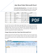 Fungsi Menu Dan Ikon Pada Microsoft Excel