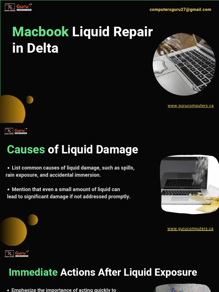 MacBook Water Damage Repair - What to Do Immediately