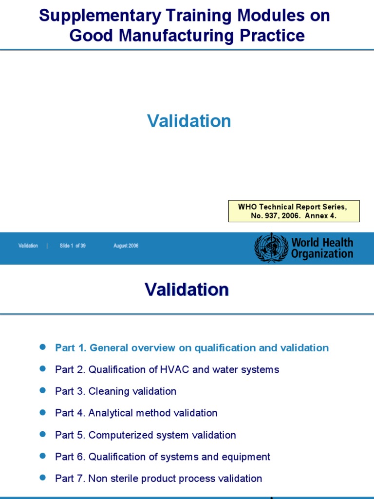 Validation - Part1 (General Overview) | PDF