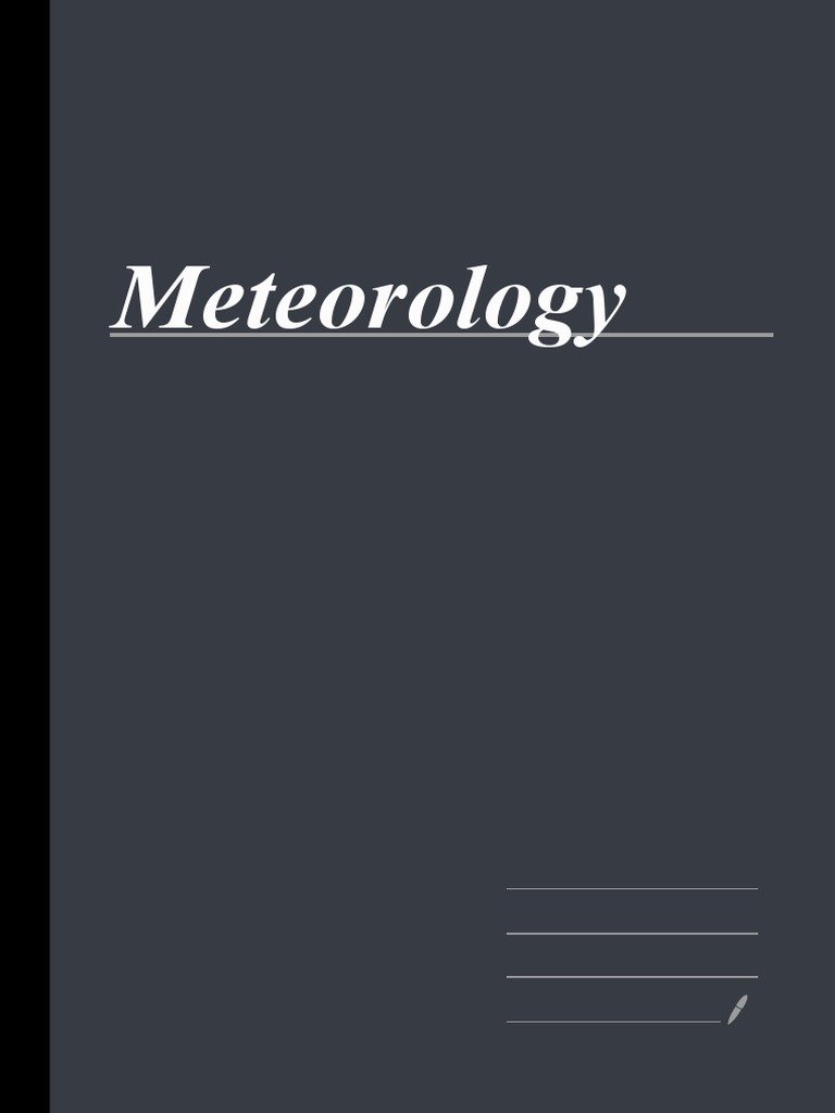 Meteorology Class Notes PDF Troposphere Altitude