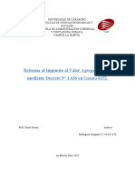 Reforma Al Impuesto Al Valor Agregado (IVA) Mediante Decreto #1.436 en Gaceta 6152