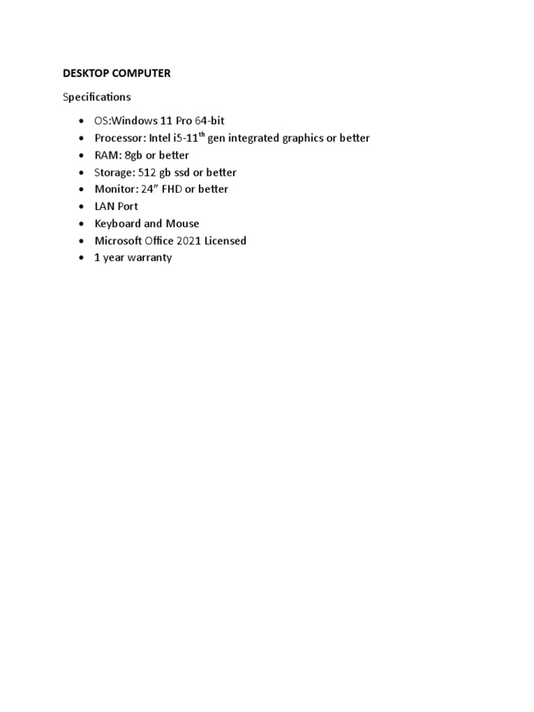 Desktop Computer | PDF