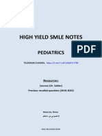 Pediatric SMLE Notes