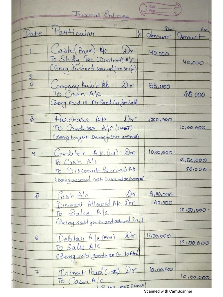 Accounts Journal Entry PDF