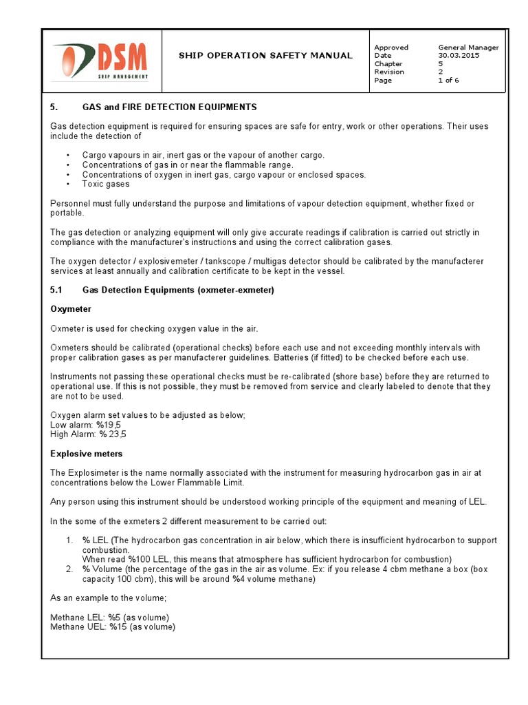 Gas Detection Systems on Ships | PDF | Gases | Chemistry