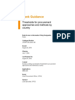 Bank Guidance Thresholds For Procurement Approaches and Methods by Country