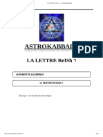La Lettre Reish ר - Astrokabbale
