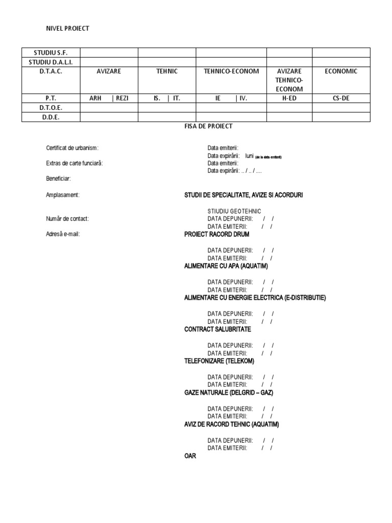Fisa Tehnica | PDF