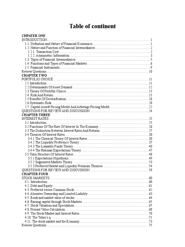 Financial Economics Module | PDF