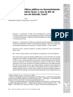 O Impacto Das Políticas Públicas No Desenvolvimento de Arranjos Produtivos Locais: o Caso Do APL de Ovinocaprinocultura em Quixadá, Ceará