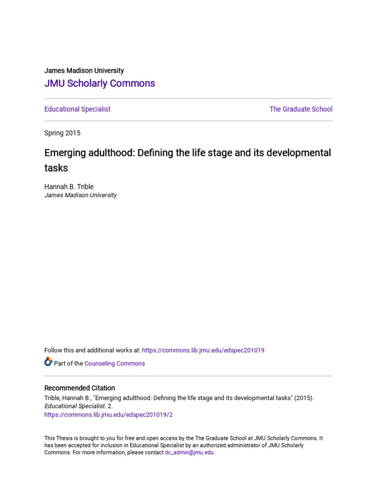 Emerging Adulthood - Defining The Life Stage and Its Developmental ...