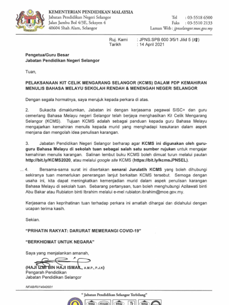 Pelaksanaan kcms dalam pdp bm sek rendah menengah n selangor pdf