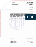 NBR15992 - RDA Com Cabos Cobertos Fixados em Espaçadores para Tensões Até 36,2 KV