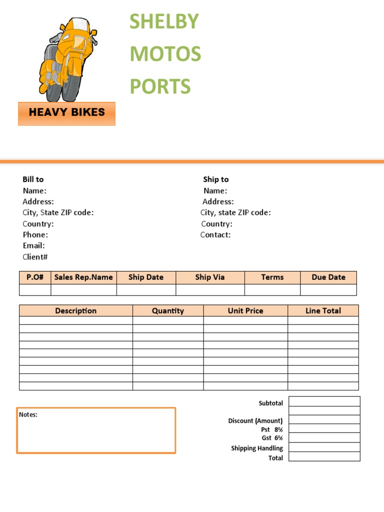 Local Bike Service Bill Format | PDF